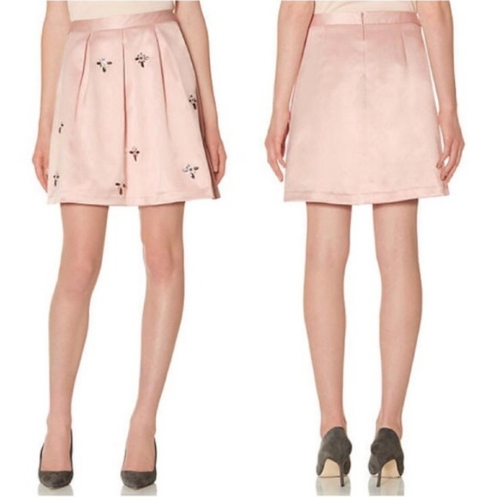 The Limited Satin & Crystal Embellished Skirt
